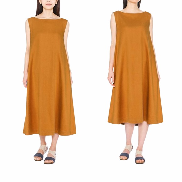 Uniqlo Dresses & Skirts - Linen Blend A-Line Sleeveless Dress